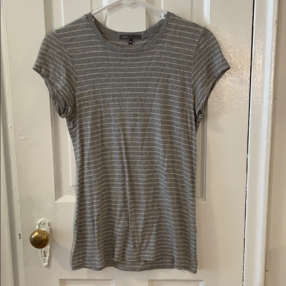 Vince Striped Basic Tee